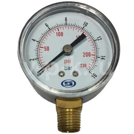R 4141301600 Манометр D.50 мм, 1/4", 16 Bar (аналог 7110020000) для 270w80