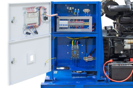 Дизельный генератор  ЭД-60-Т400 с АВР в погодозащитном кожухе на прицепе