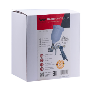 Краскораспылитель Fubag BASIC G600/1.5 HP (141л/мин_3.5бар_верхний бачок 0.6л_1.5мм) Краскораспылитель Fubag BASIC G600/1.5 HP (141л/мин_3.5бар_верхний бачок 0.6л_1.5мм) фото