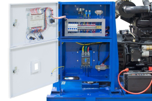 Дизельный генератор ТСС ЭД-60-Т400 в погодозащитном кожухе на прицепе 025399 фото