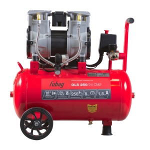 Поршневой компрессор Fubag OLS 250/24 CM2 + Пневмопистолет для накачки в ПОДАРОК 646070_110113 передвижной электрический фото